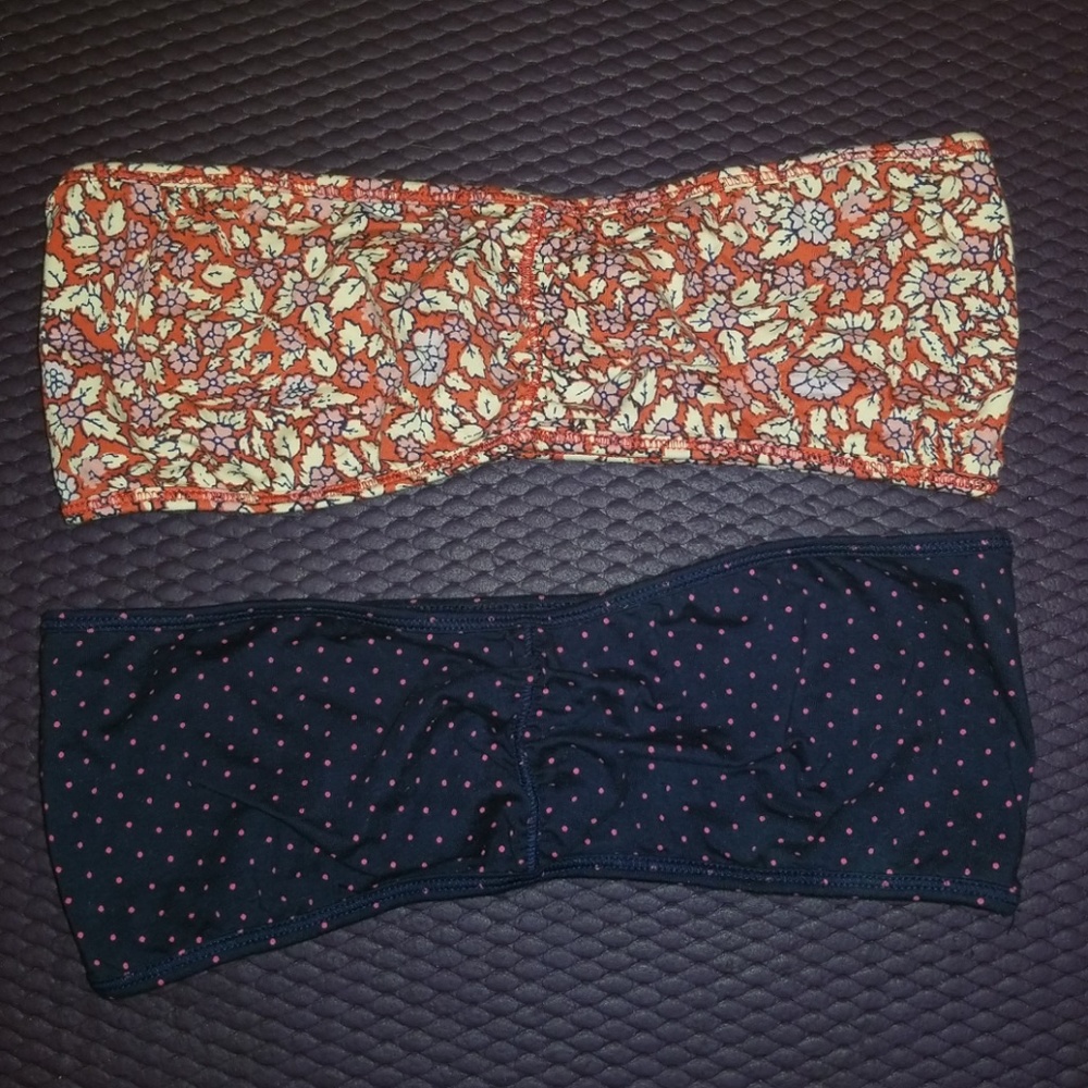 American Eagle Polka Dot and Floral Bralettes